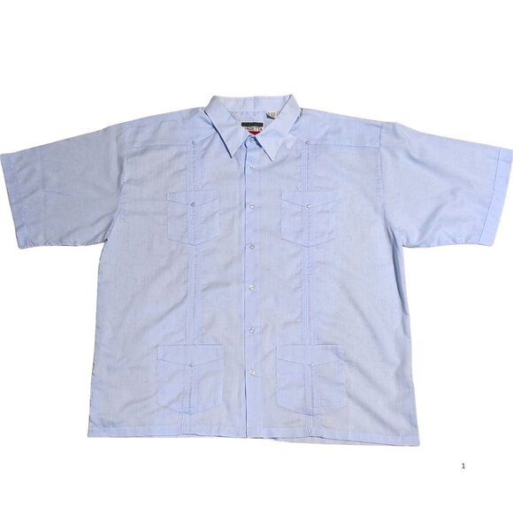 🔥 Bandetta by Sir Dali Light Blue Guayabera Shirt – Men’s 4XL – NWT - Picture 2 of 4